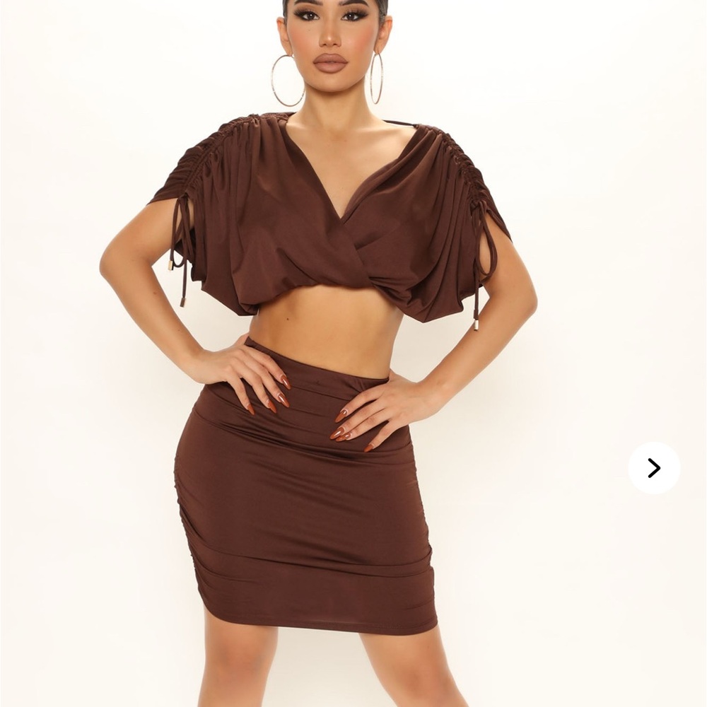 Two Piece Brown Set
